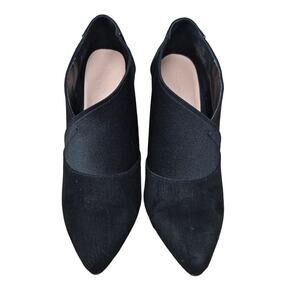 Simply Vera Wang Texitile Faux Suede Upper Black 4" Heeled  Boots 6M